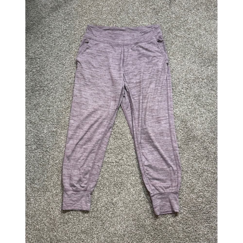 Danskin Womens Sportswear Heathered Purple Dye Jogger Pants Style Sz Medium